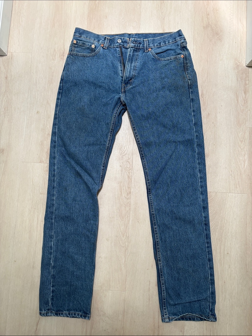 Levi's Men's Straight Leg Dark Blue Denim Jeans